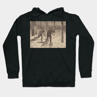 Deer-Stalking in the Adirondacks in Winter by Winslow Homer Hoodie